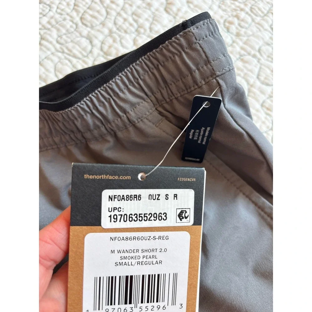 The North Face Mens Wander Short 2.0 Smoked Pearl Grey Size Small